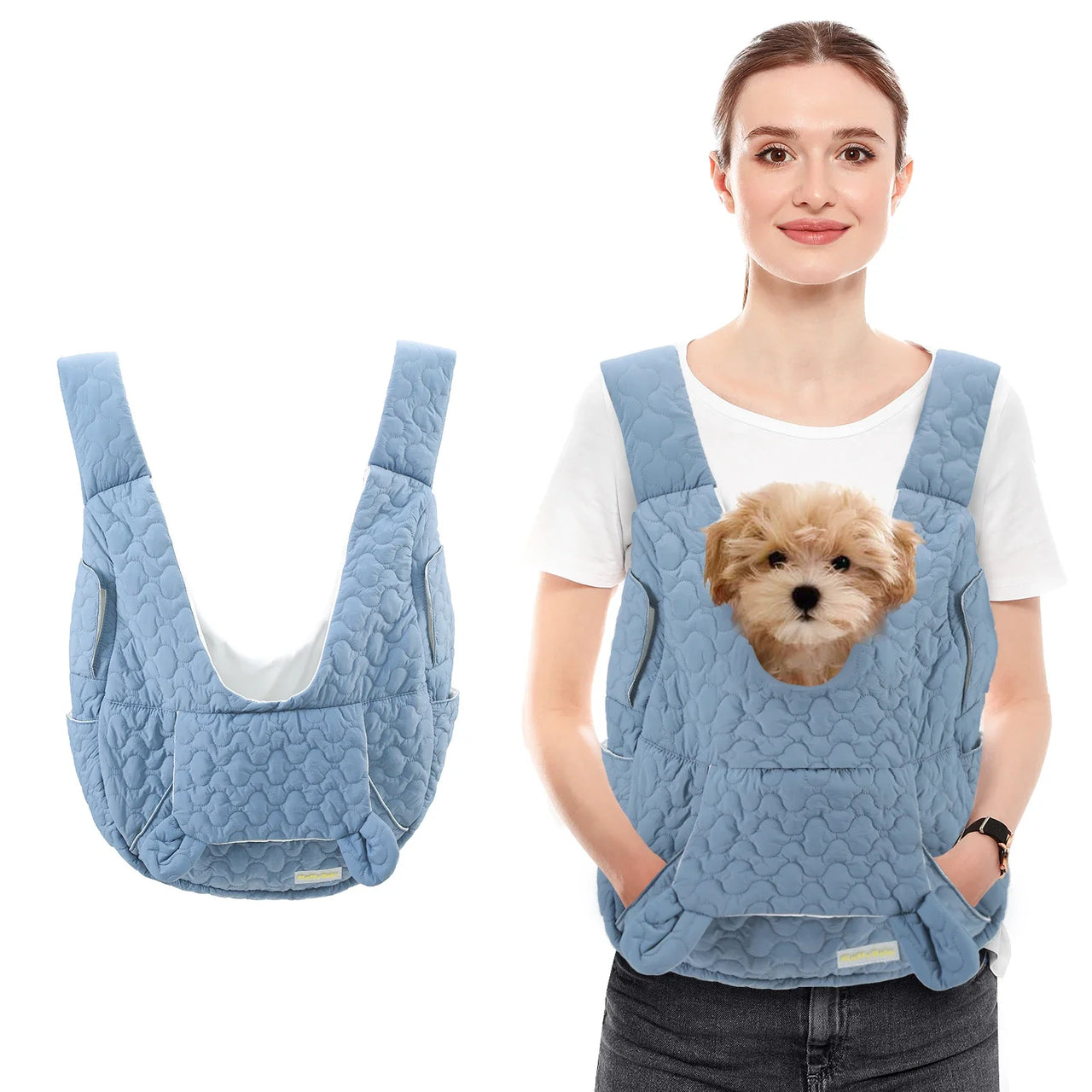 Dog Chest Bag Winter Pet Bag Extra Large Capacity Pet Bag Pure Cotton Airtight Waterproof Bag Dog Car Seat Dog Backpack